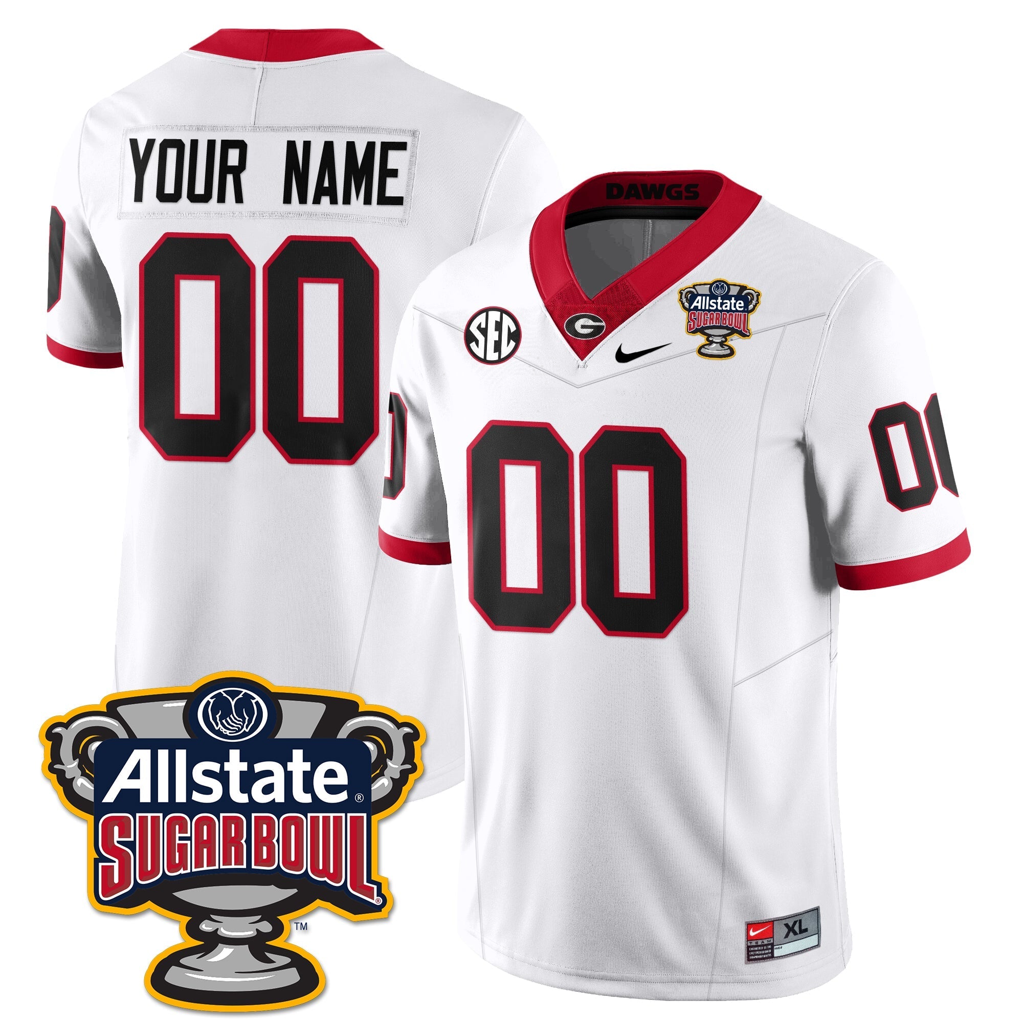 UGA Vapor Limited Football Jersey - Sugar Bowl