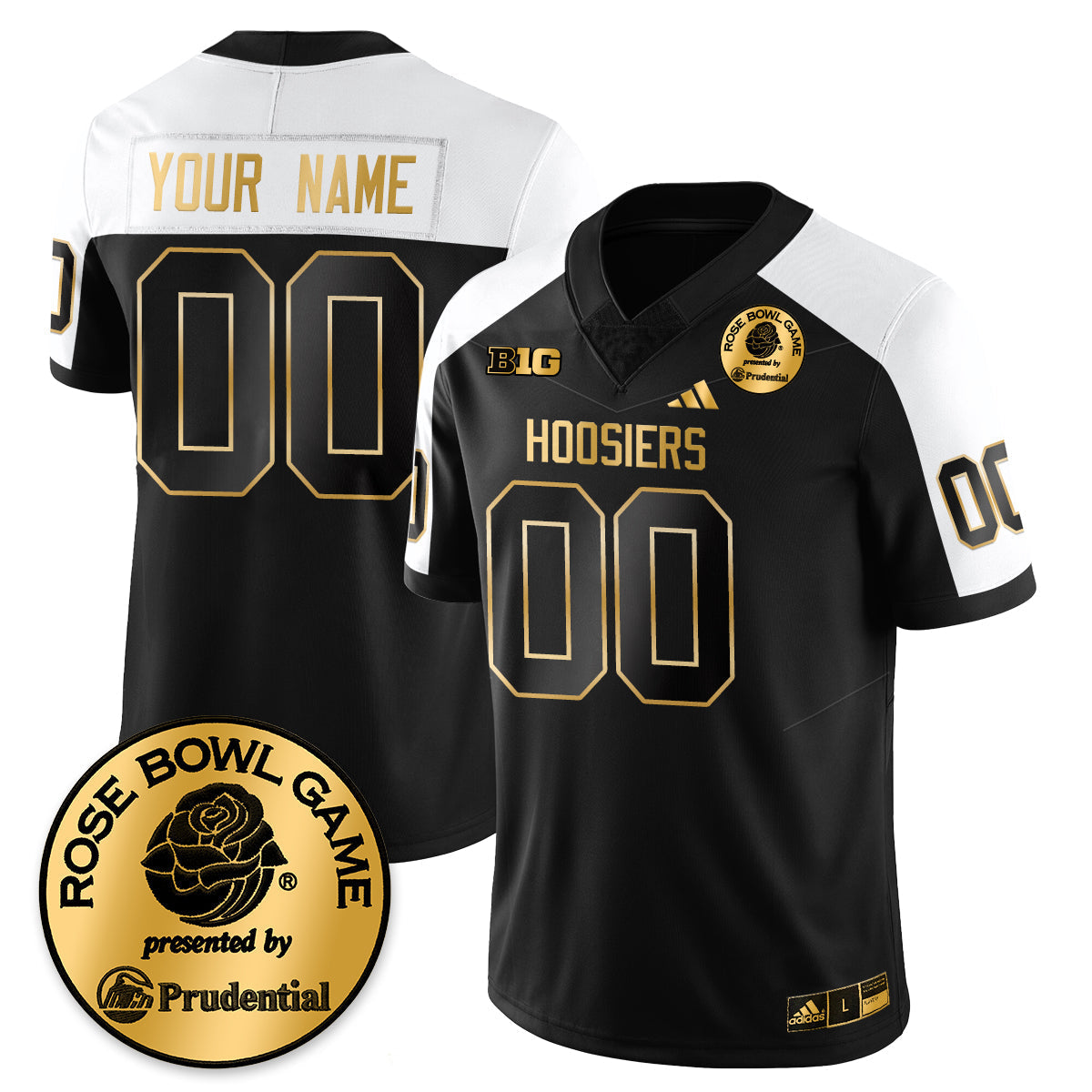 Custom IND Vapor Limited Football Gold Jersey - Rose Bowl