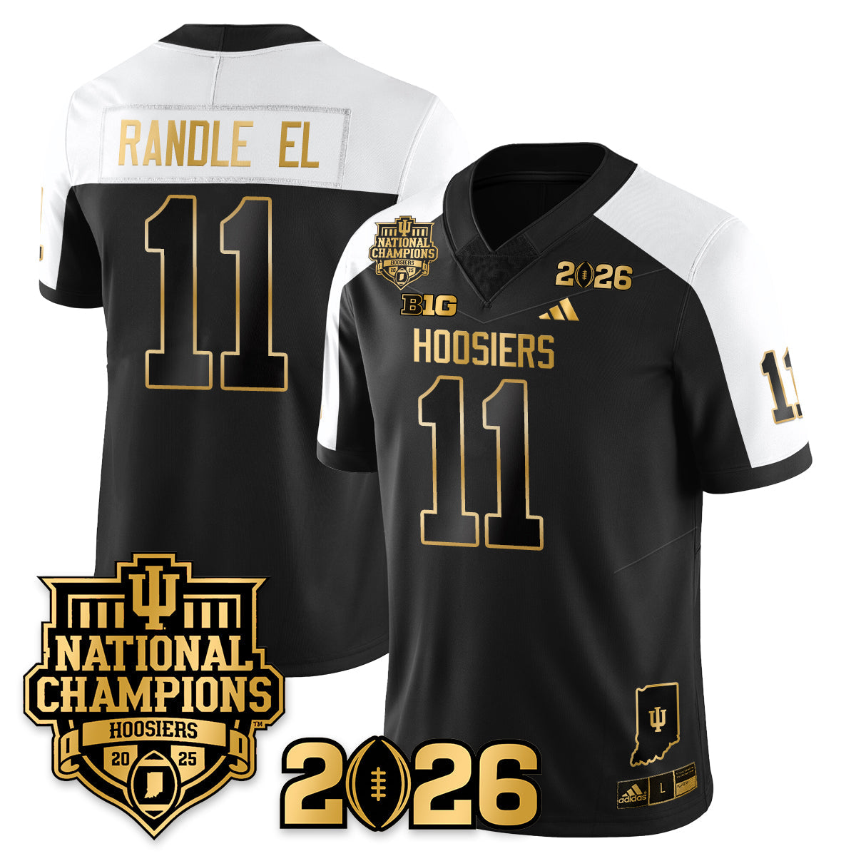 Indiana Hoosiers Vapor Limited Football Gold Jersey - 2025 National Champions