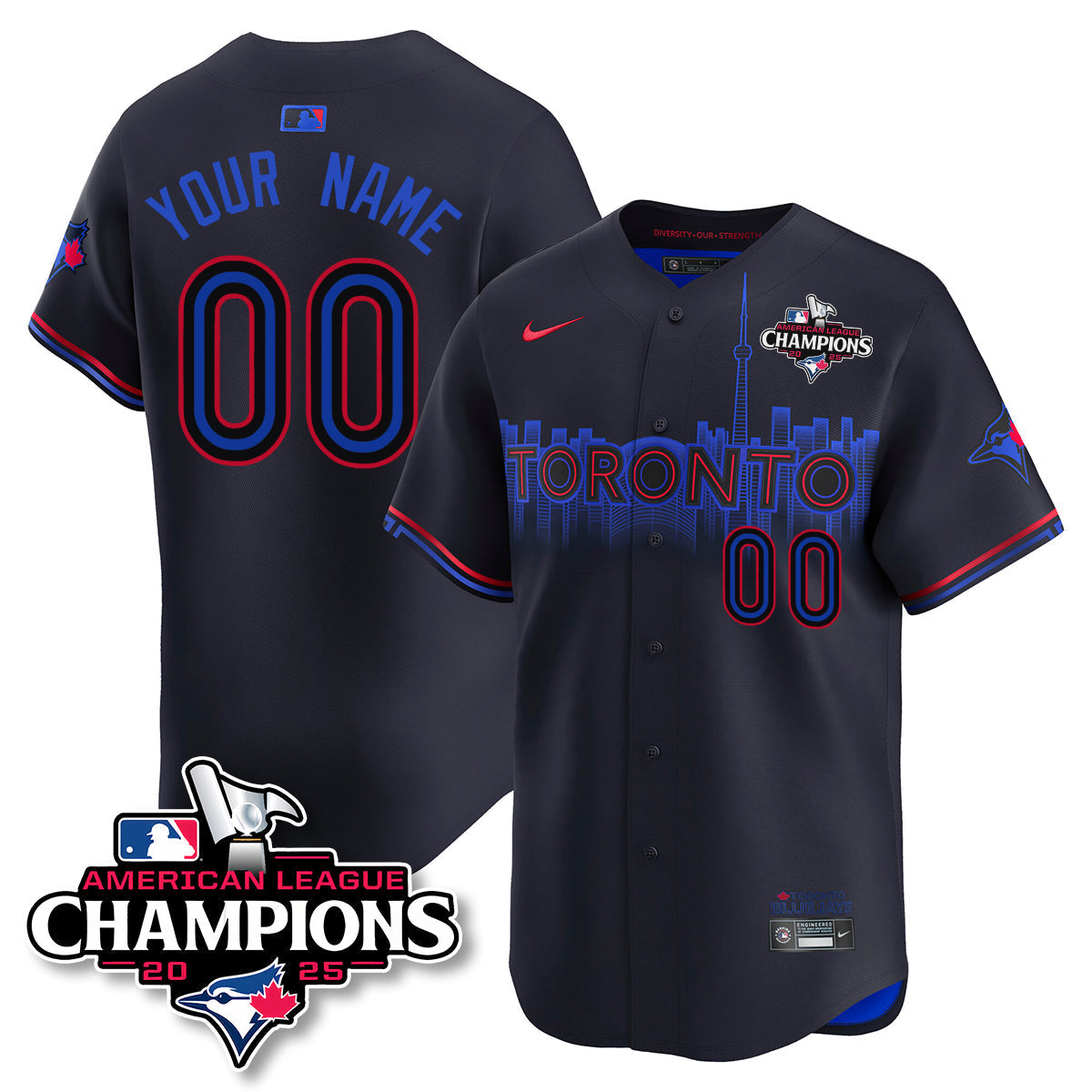 TOR 2025 American League Champions Jersey - Stitched