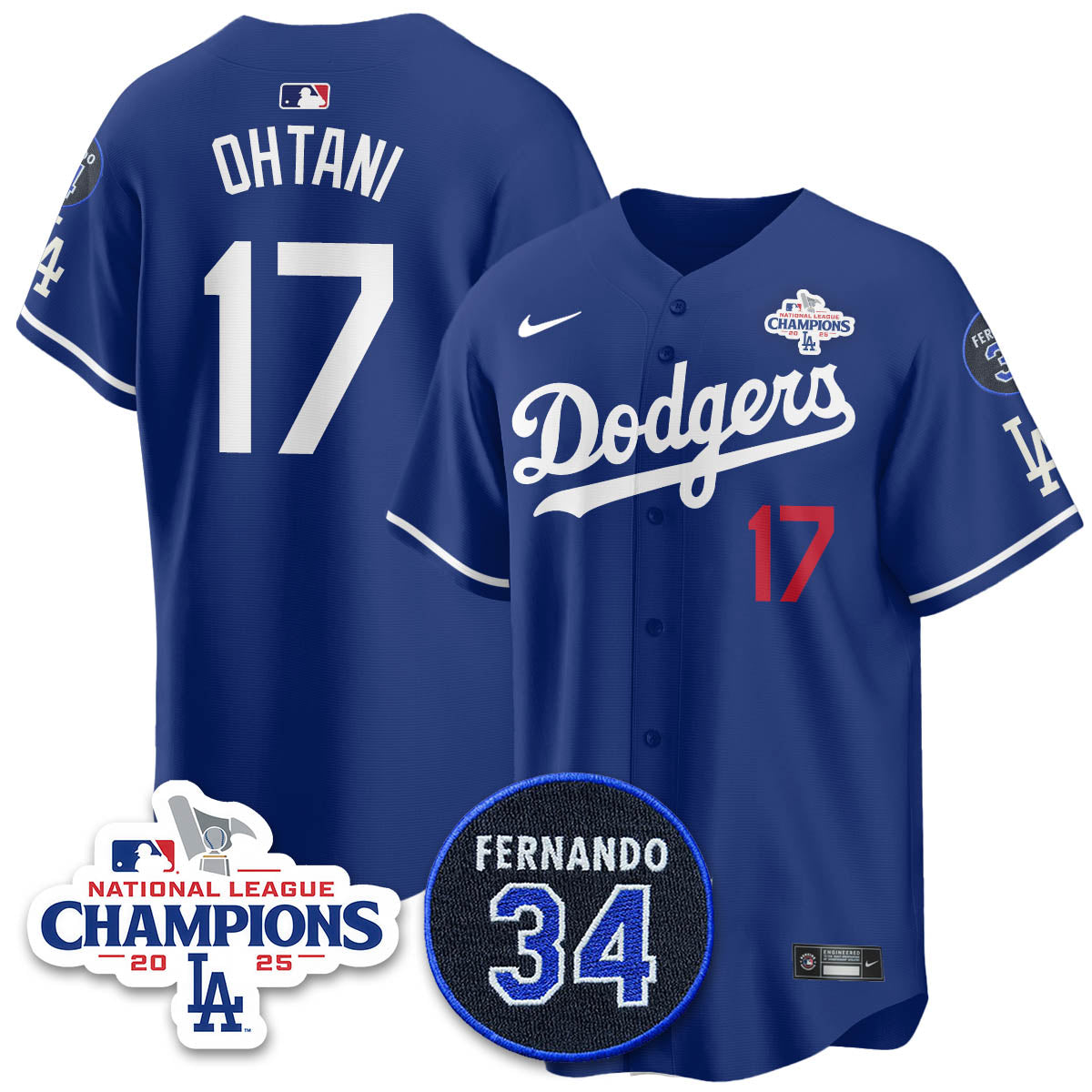 LAD 2025 NL Champions Jersey - Stitched