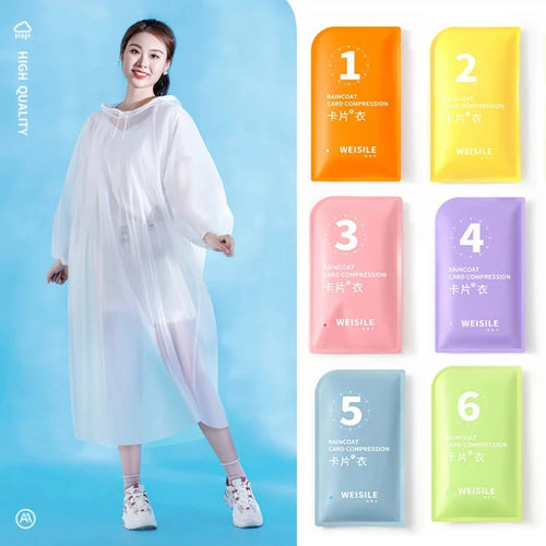 1pc Portable Thickened Raincoat Travel Outdoor Rainwear Waterproof Women Men Disposable Camping Rain Cover Travel Supplies