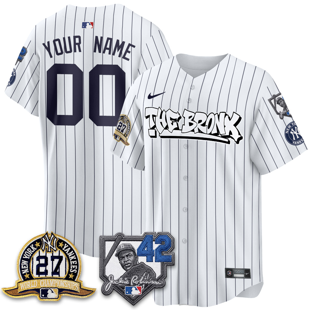 NYY The Bronx 2026 Jackie Robinson Day Vapor Limited Custom Jersey - Stitched