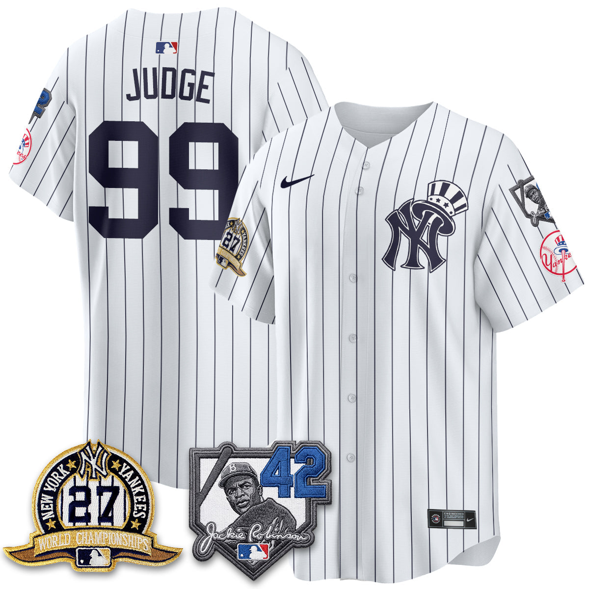 NYY 2026 Jackie Robinson Day Vapor Limited Gold Edition Jersey - Stitched - V2