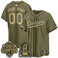 LAD New Era Olive 2026 Armed Forces Day Custom Jersey -Stitched
