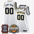 MICH Men's Basketball National Champions Big Text Limited Vapor Custom Jersey - Stitched