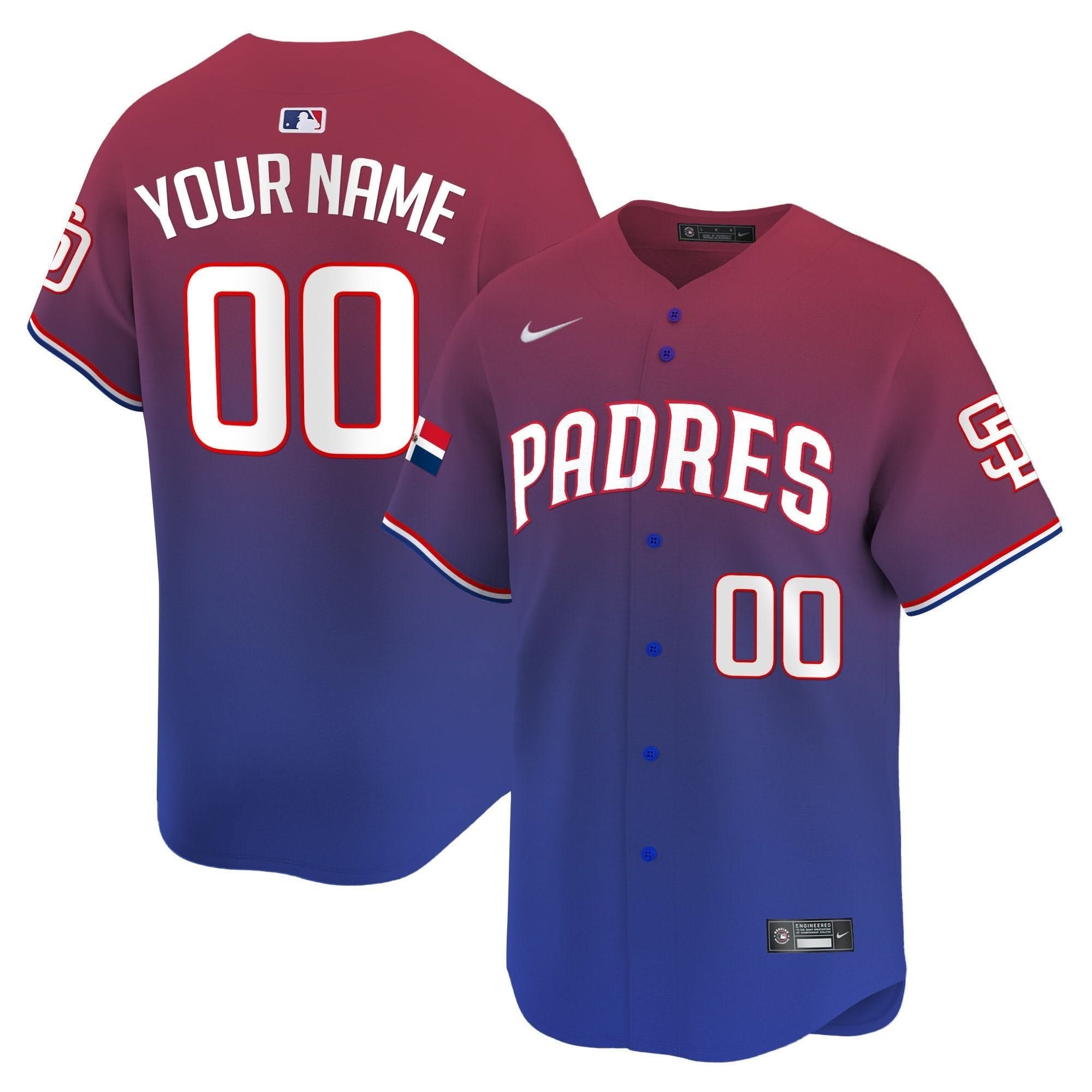 SDP Dominican Republic Vapor Premier Limited Custom Jersey - Stitched