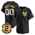 NYY Derek Jeter Patch Vapor Premier Limited Custom Jersey - Stitched