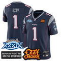 Men's New England Patriots Ozzy Osbourne Jersey - Memories Super Bowl XXXIX - All Stitched