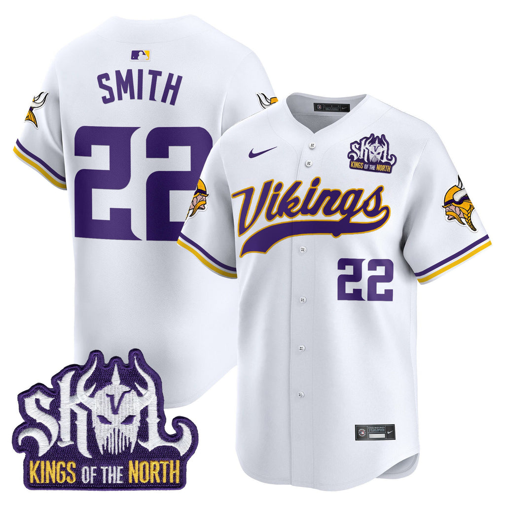 Men's Minnesota Vikings King Of The North Patch Vapor Premier Limited Jersey - All Stitched