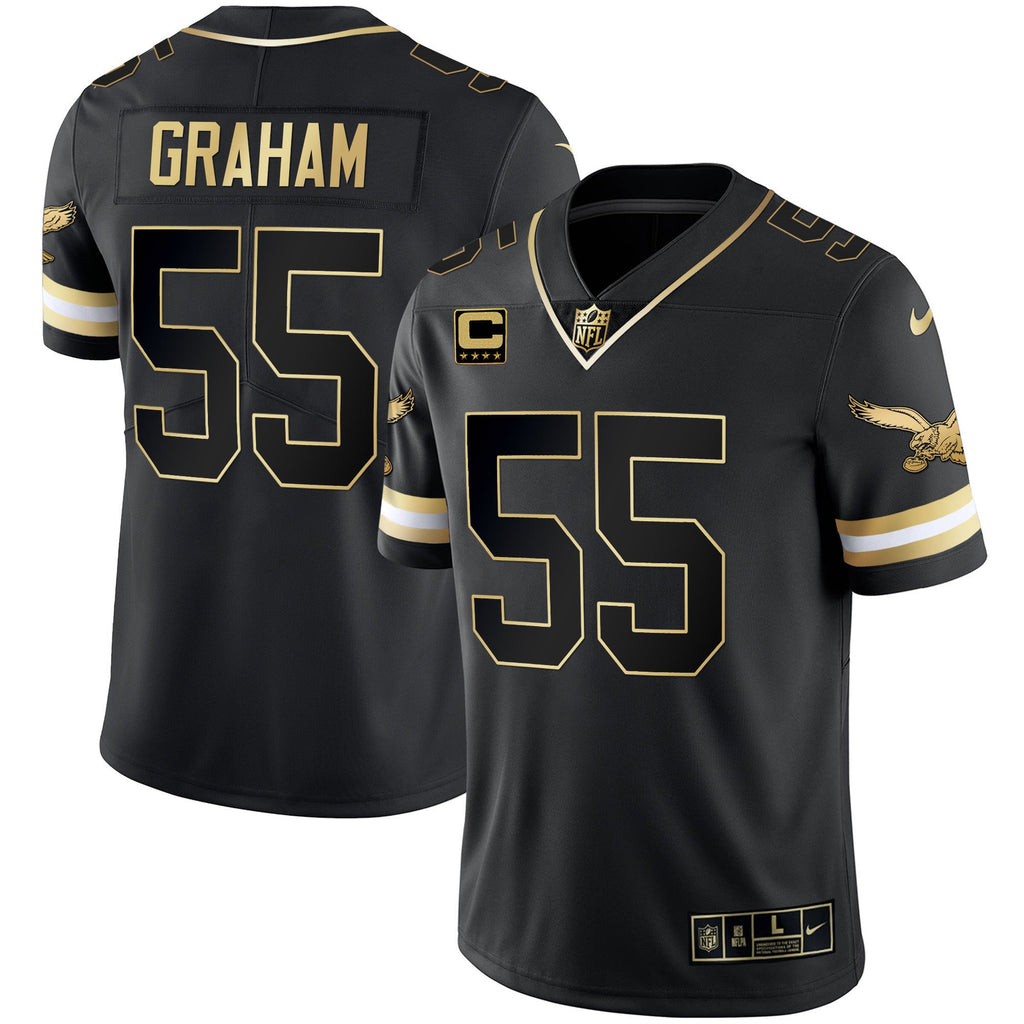 Men's Eagles Gold & Kelly Vapor Throwback Jersey - All Stitched