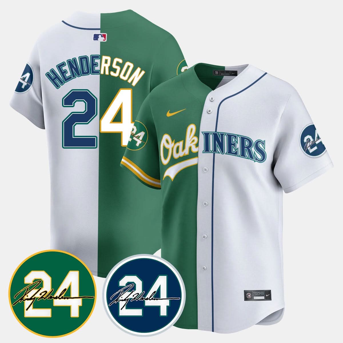 A's - Mariners Ricky Henderson Memorial Jersey